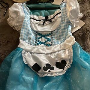 Blue and White Kids Costume Dress